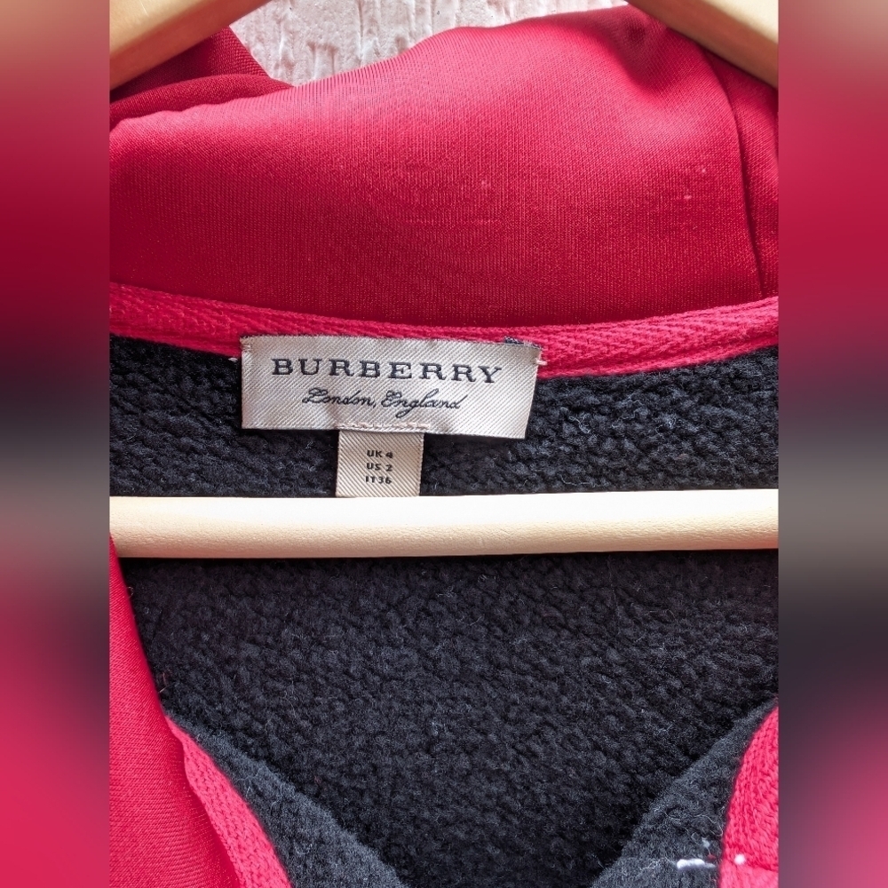 Burberry Full Zip Colorblock Chunky Oversized Full Zip Hoodie Women's Size 2 - Picture 5 of 9